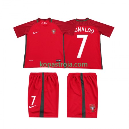 Billiga Fotbollströjor Portugal RONALDO 7 2016 Retro Barn Hemma tröja Kortärmad
